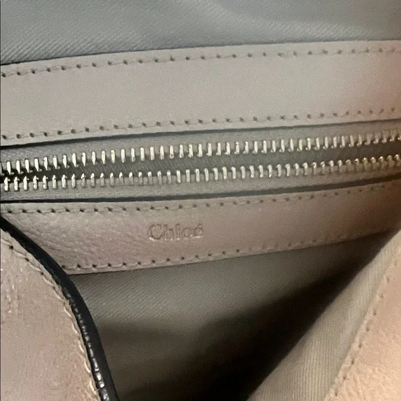 Elegant Cream Leather Chloe Shoulder Bag - Picture 4 of 6